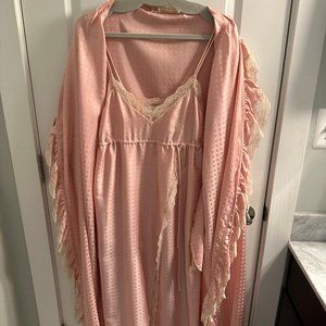 Vintage Givenchy Intimité: Robe and Slip set Pink/Peach